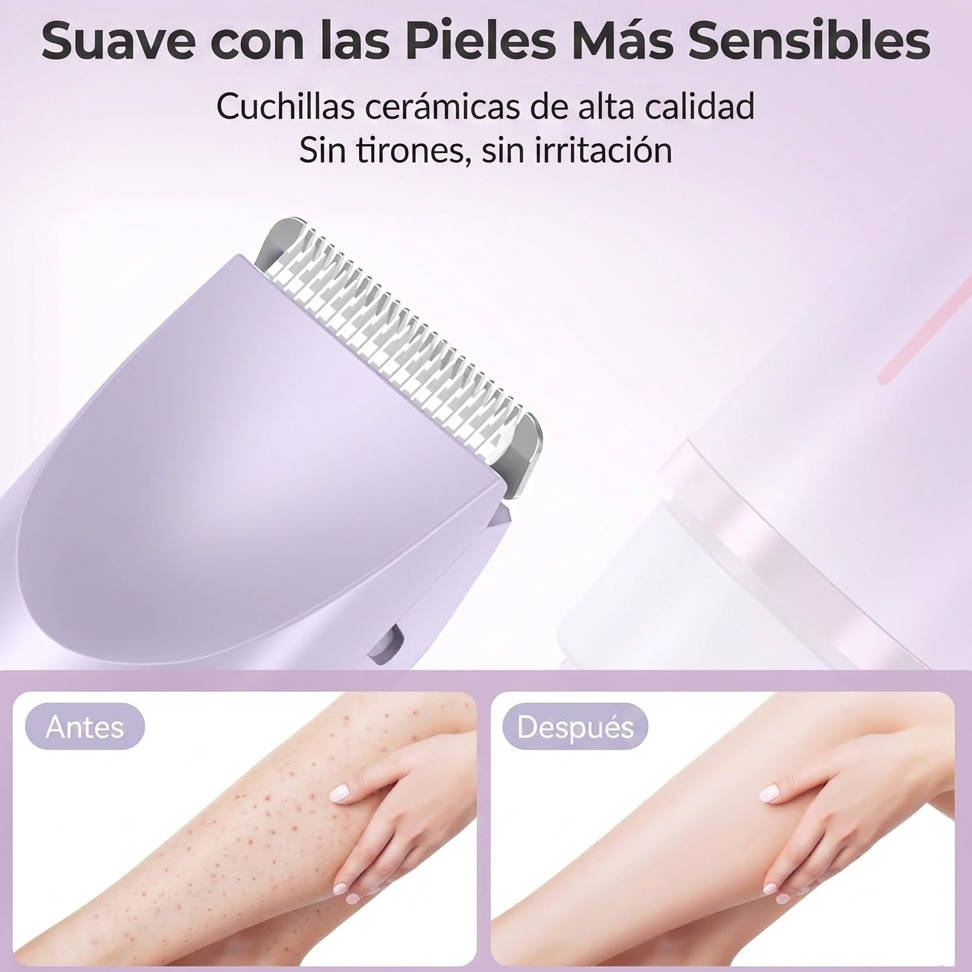 Depiladora Corporal Eléctrica 2 en 1